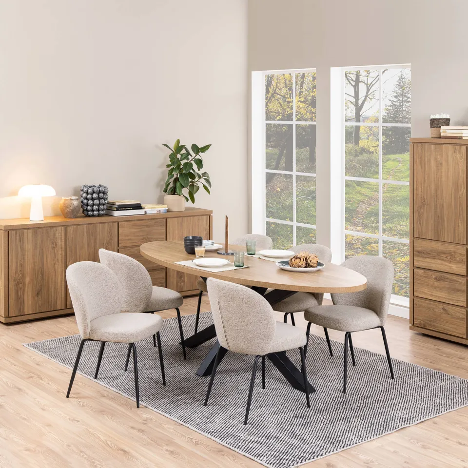 Wehkamp Home eetkamerstoel Parker beige, foto 4