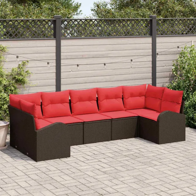vidaXL Tuin Sofa Set 7 st Bruin [Synthetisch]: Poly Rattan, foto 2