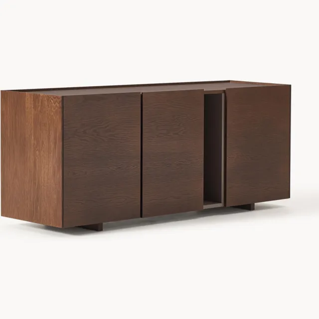 Westwing Collection Houten dressoir Larsen, B 160 cm Bruin