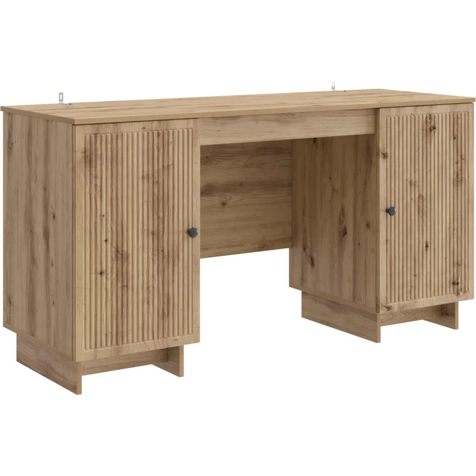 vidaXL Bureau Artisanaal eiken Bewerkt hout 142,5 x 50 x 75 cm