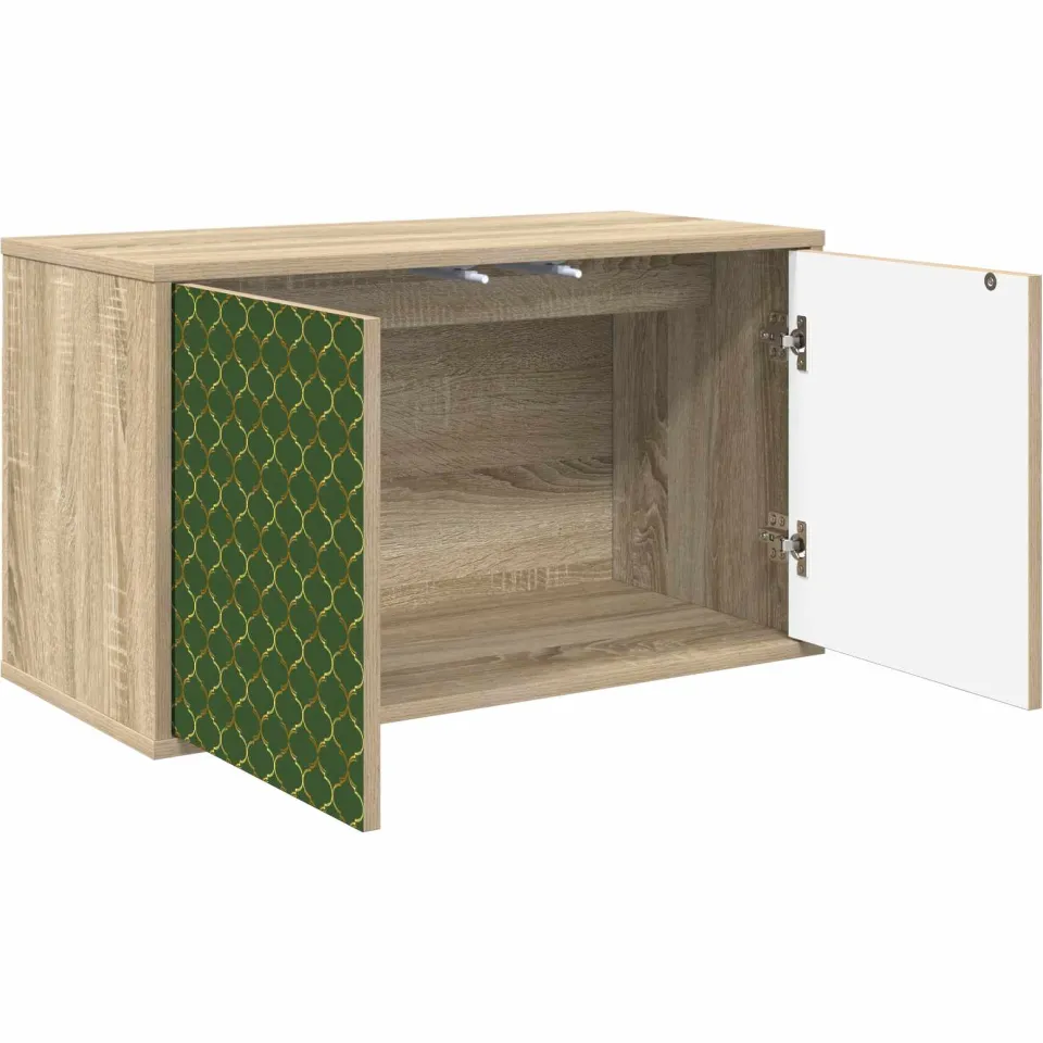 vidaXL Wandgemonteerd tv-meubel GELEEN 69 x 33 x 40 cm Sonoma Eiken Bruin