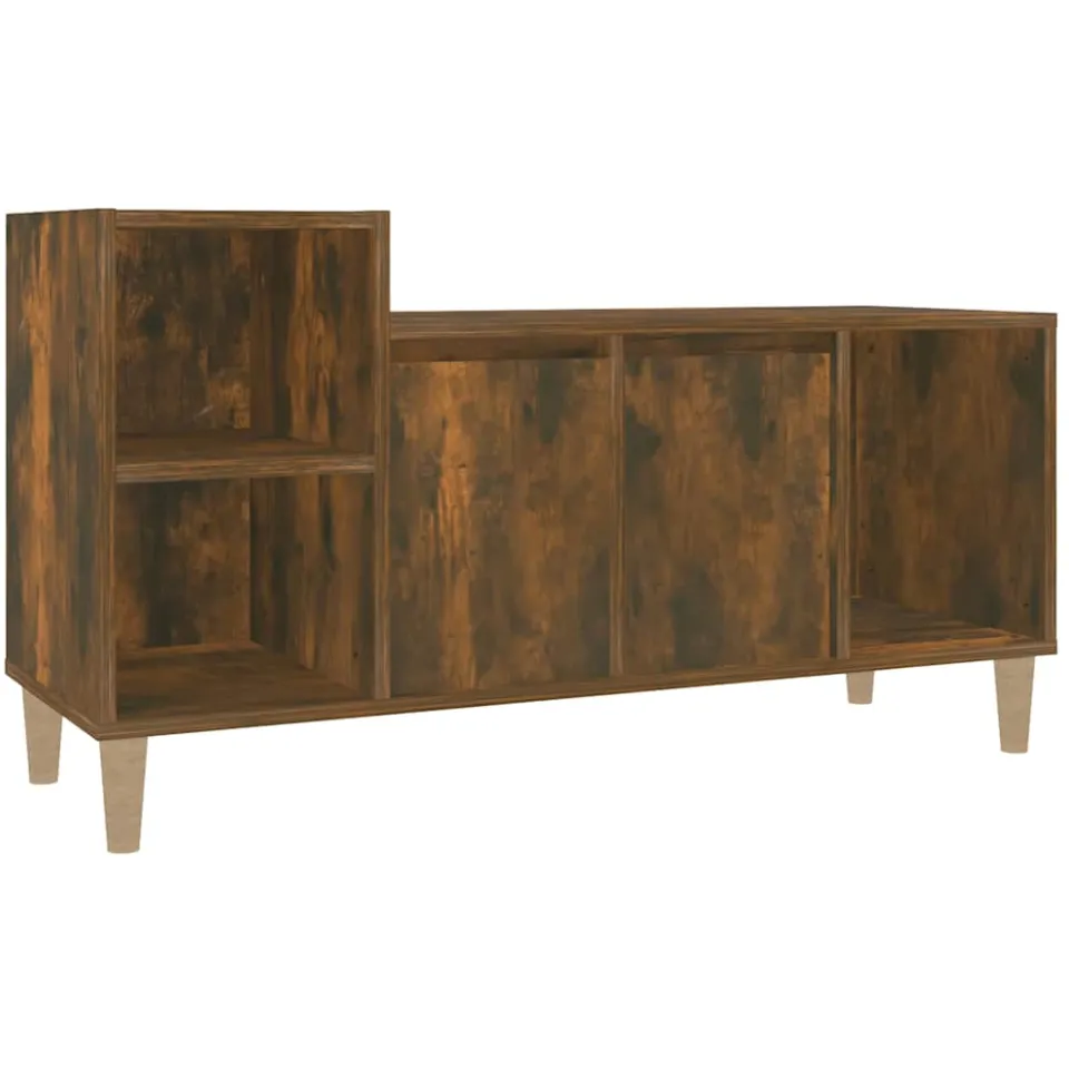 vidaXL Tv-meubel 100x35x55 cm bewerkt hout gerookt eikenkleurig