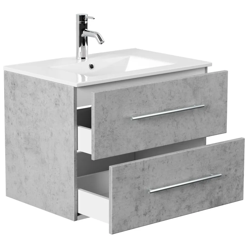 Wastafelkast Odin Beton 70 cm grijs, foto 4