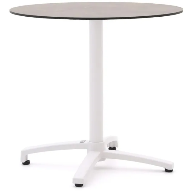 Bellagio tuinmeubelen Bellagio Canzo klaptafel ø80cm (h:73cm) wit