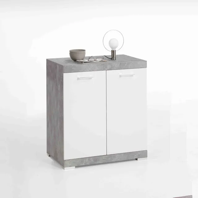 Opbergkast Hermes Beton 80x50x90 cm - 1 Grijs | Wit