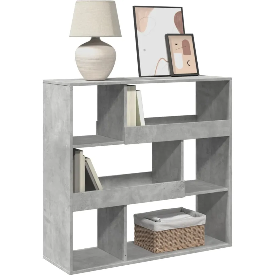 vidaXL Boekenkast / kamerscherm 100x33x94,5 cm betongrijs