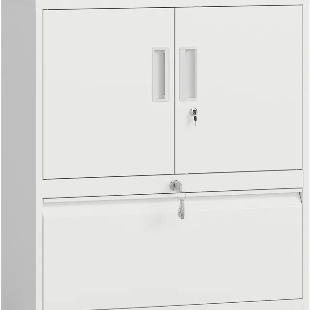 GranMaison Lockerkast - Archiefkast - Kantoor - Opbergkast - Thuis - Organizer - Metaal - Wit