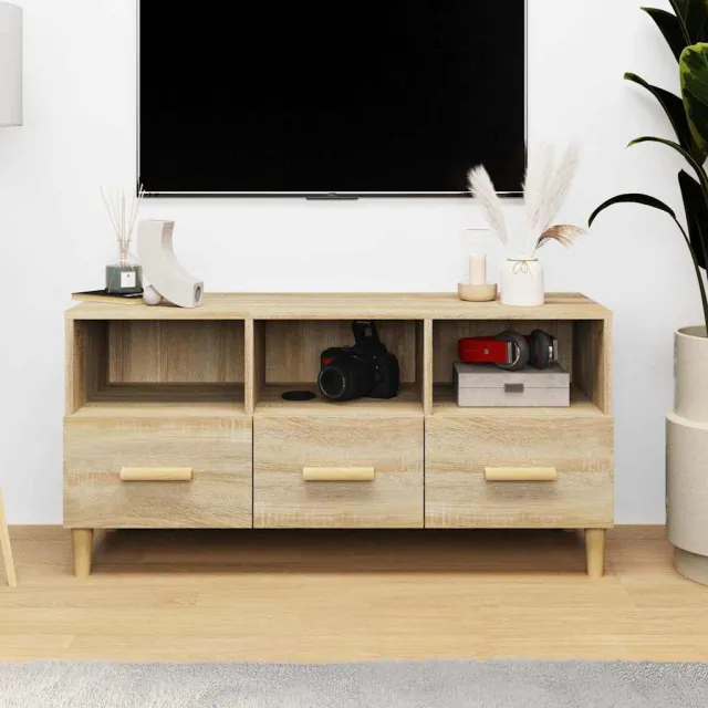 vidaXL Tv-meubel 102x36x50 cm bewerkt hout sonoma eikenkleurig, foto 2