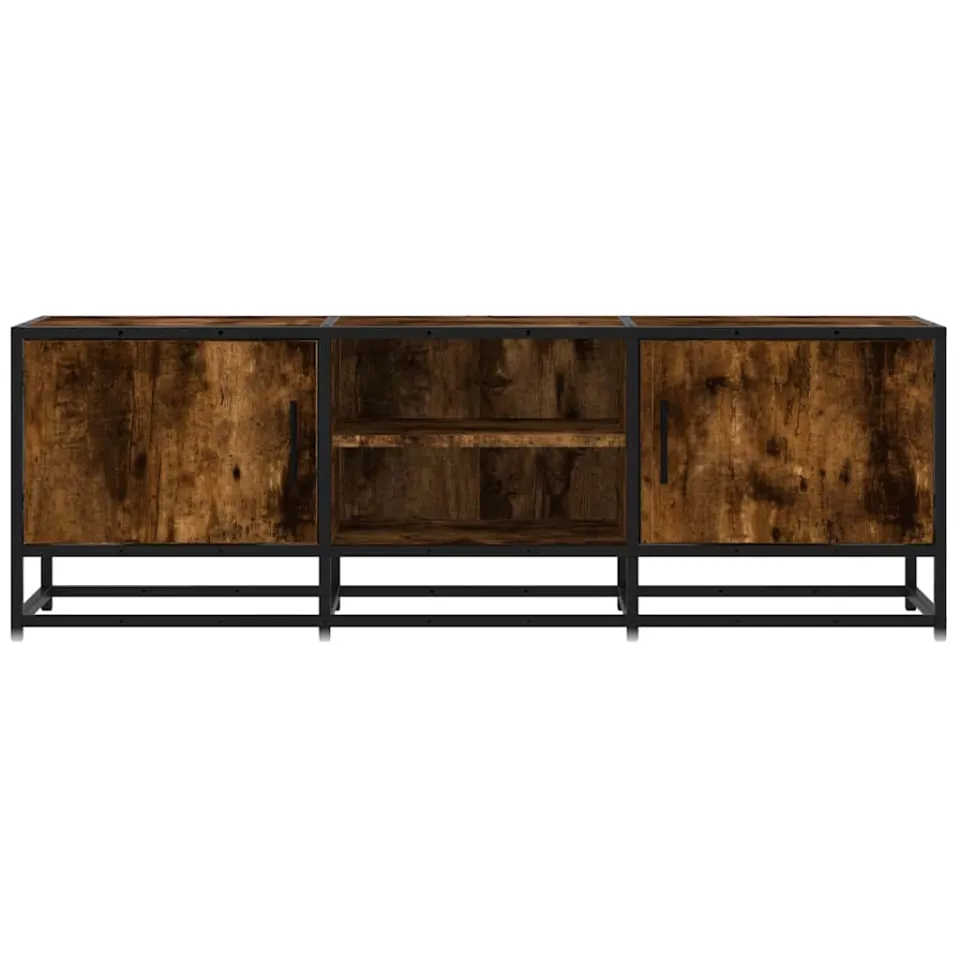 vidaXL Tv-meubel 120x35x41 cm bewerkt hout metaal gerookt eikenkleurig, foto 4