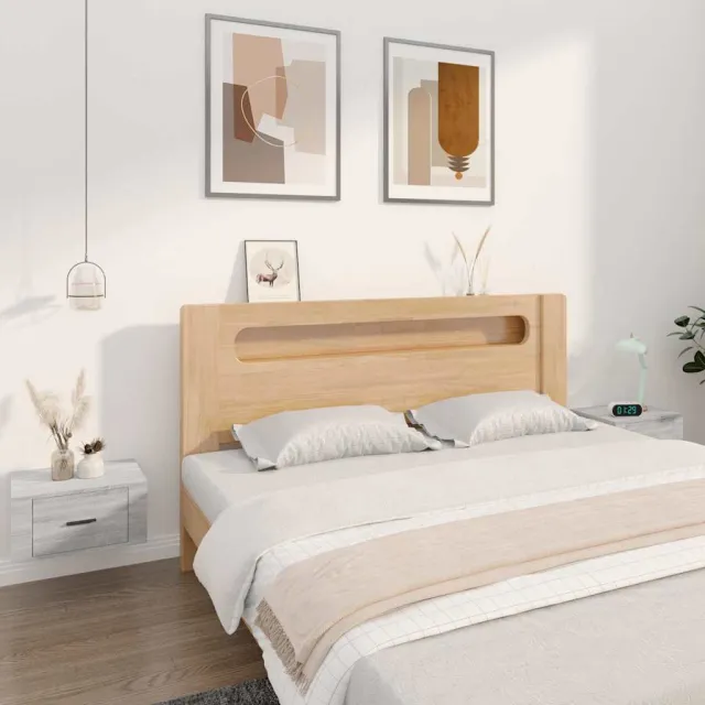vidaXL Nachtkastjes 2 st wandgemonteerd 50x36x25 cm grijs sonoma eiken, foto 2