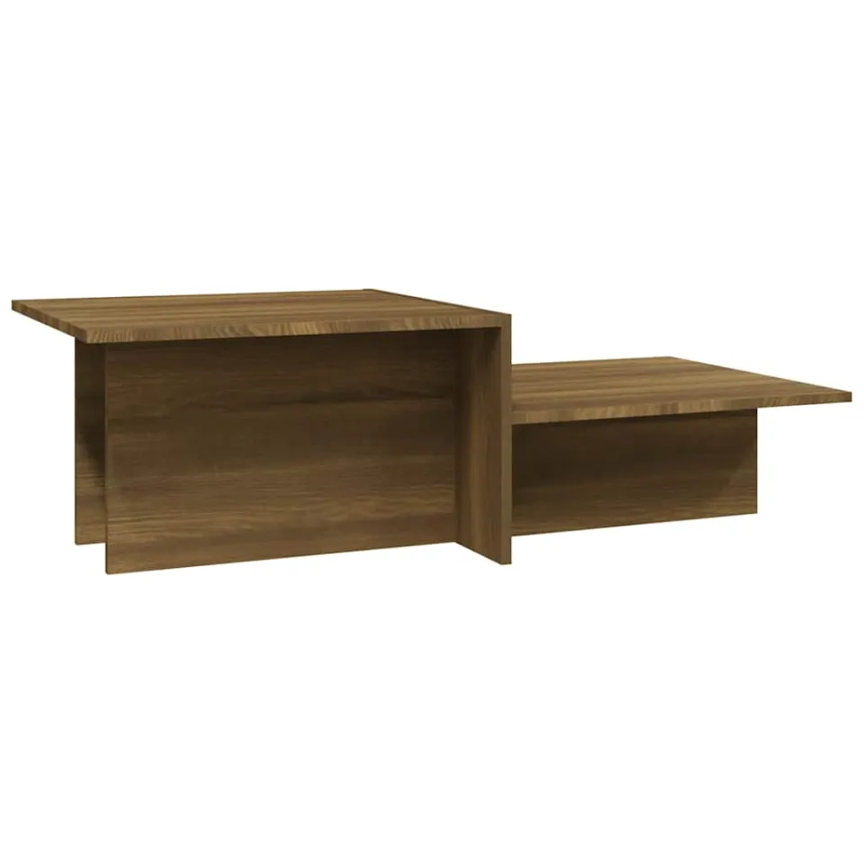 vidaXL Salontafel 111,5x50x33 cm bewerkt hout bruin eikenkleur