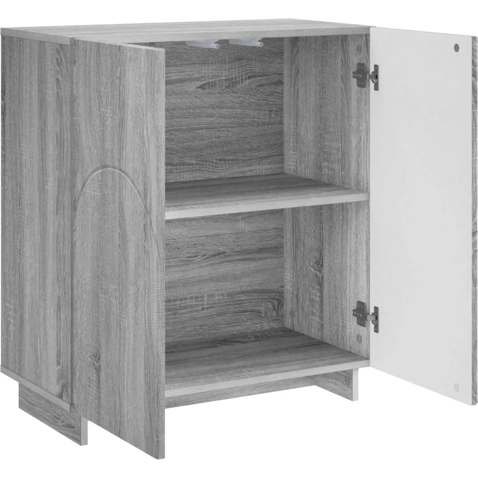 vidaXL Dressoir Grijs Sonoma 67 x 34,5 x 75 cm Bewerkt hout