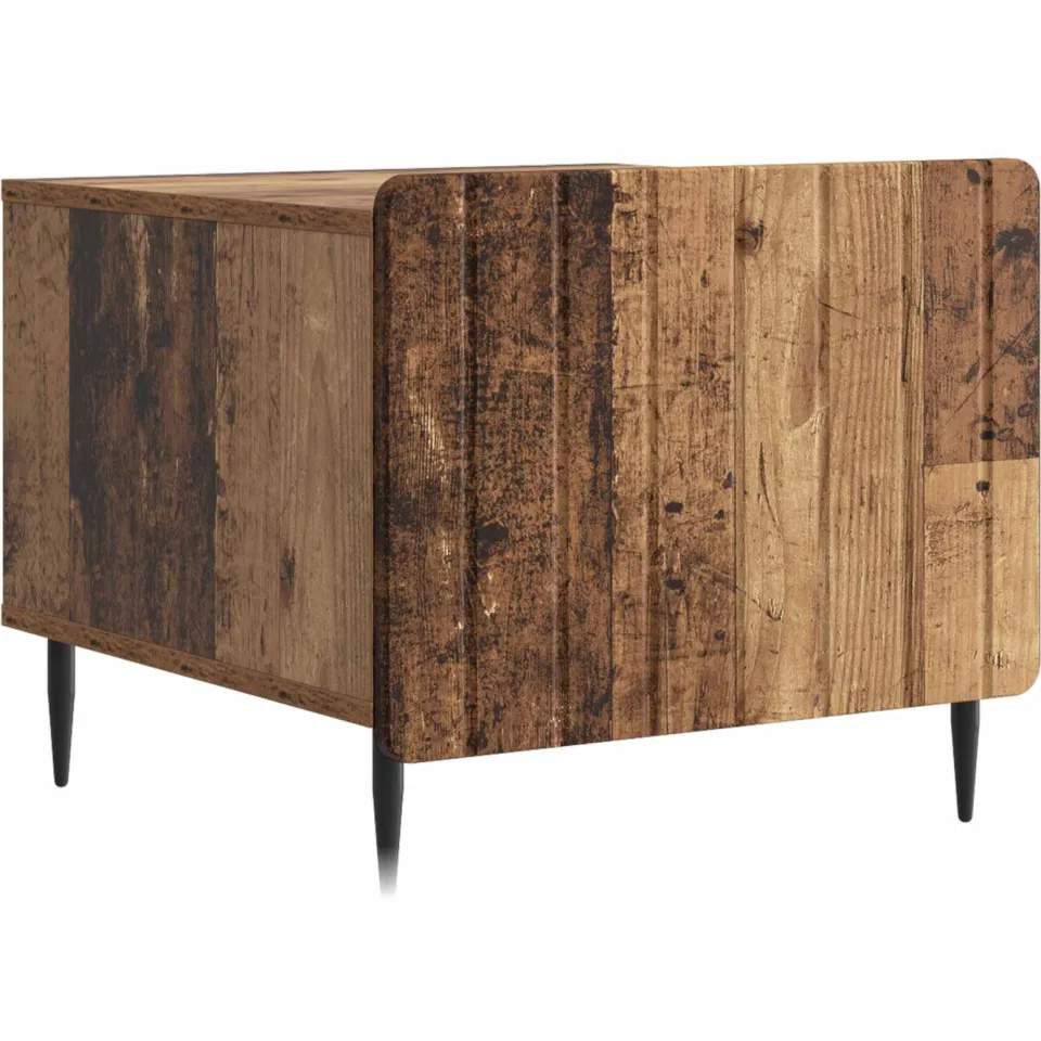 vidaXL Salontafel met lade Oud hout 49 x 50 x 42 cm Bewerkt hout bruin, foto 3