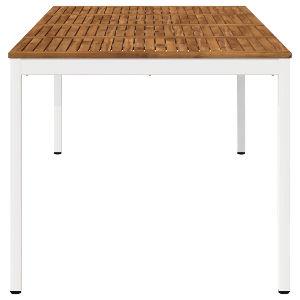 vidaXL Tuindiner tafel NAARDEN Natuurlijk en Wit 196 x 100,5 x 75 cm, foto 4