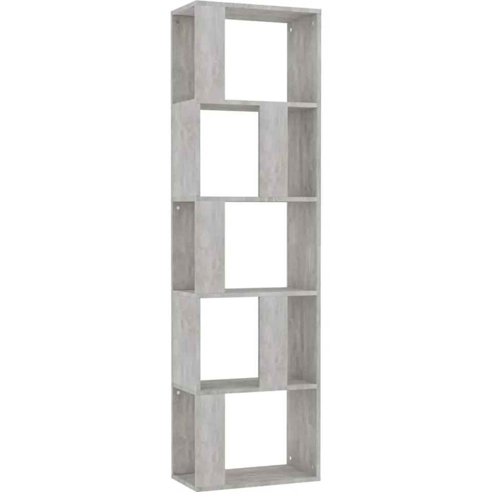 vidaXL Boekenkast/kamerscherm 45x24x159 cm bewerkt hout betongrijs