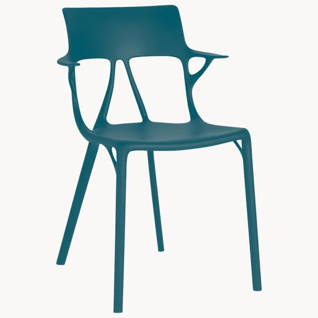 Kartell Tuinstoelen A. I. met armleuning, 2-delig Turquoise