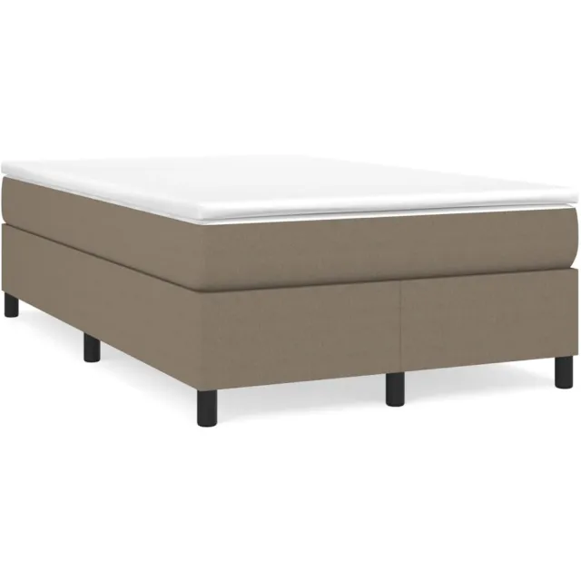 vidaXL Boxspring met matras stof taupe 120x190 cm