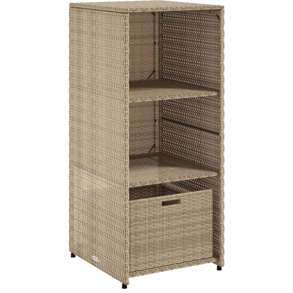 vidaXL Tuinkast 50x55x115 cm poly rattan beige