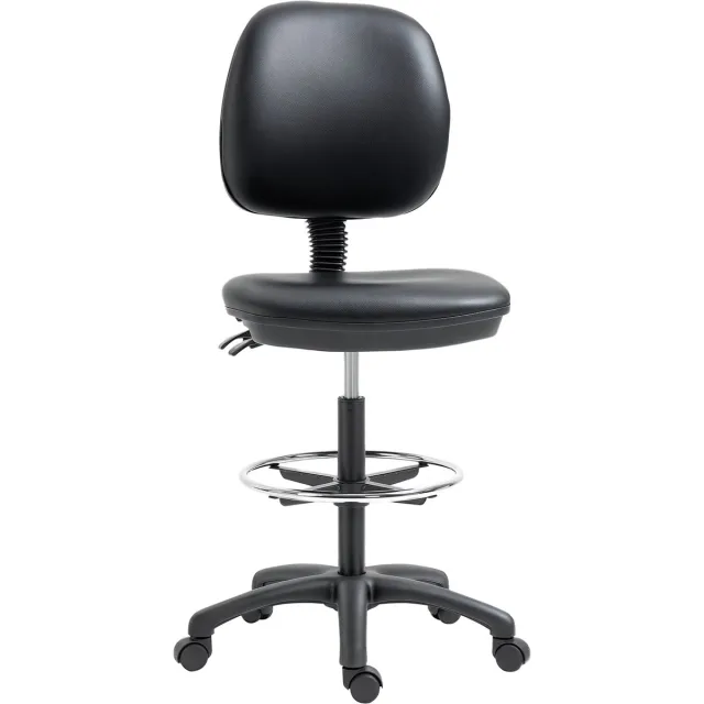 Vinsetto Staande bureaustoel-PVC-49,5x46x137cm-Zwart