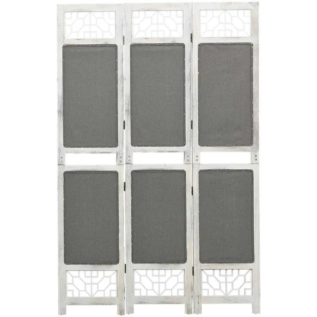 vidaXL Kamerscherm met 3 panelen 105x165 cm stof grijs