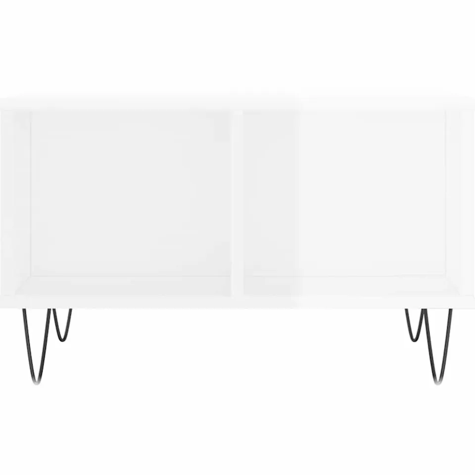 vidaXL Salontafel 60x50x36,5 cm bewerkt hout hoogglans wit