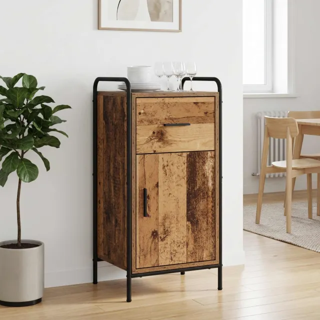 vidaXL Dressoir Oud hout 97 x 33 x 81 cm Bewerkt hout Bruin