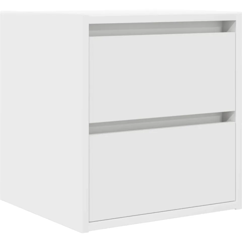 vidaXL Nachtkastjes wandgemonteerd 2 st 38x34x40 cm wit, foto 4