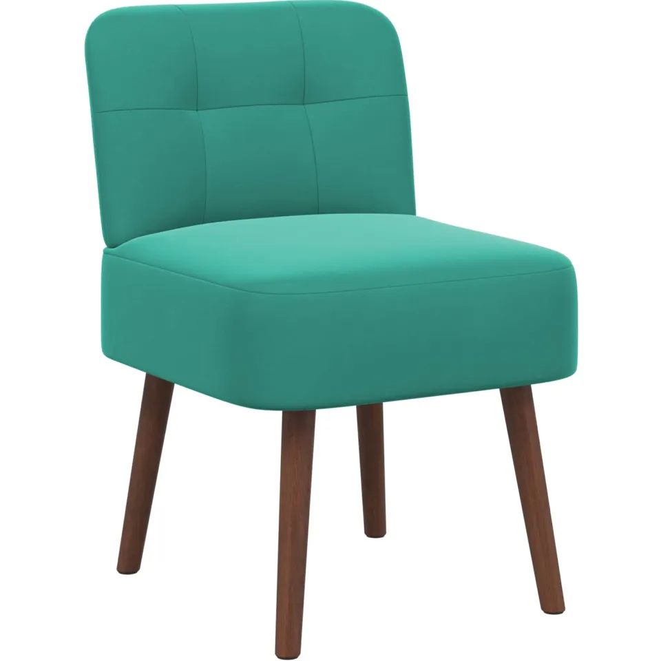 vidaXL Slipper Stoel Turquoise fluweel, foto 3