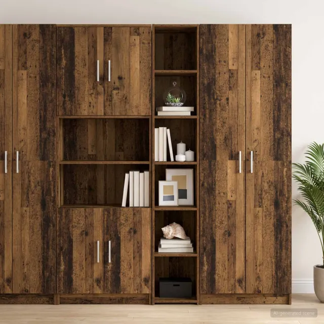 vidaXL Hoge kast Oud hout 30 x 41 x 185 cm Bewerkt hout bruin, foto 2