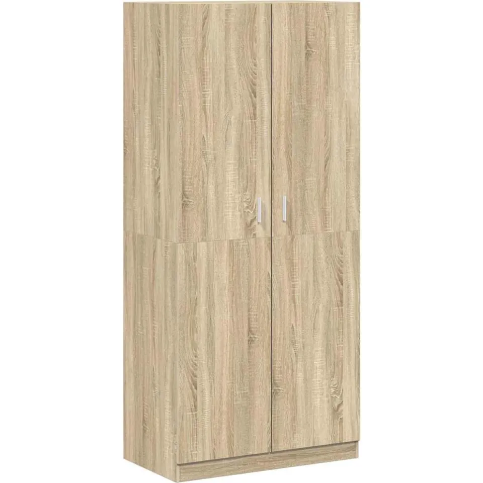 vidaXL Kledingkast 90x52x200 cm bewerkt hout sonoma eikenkleurig