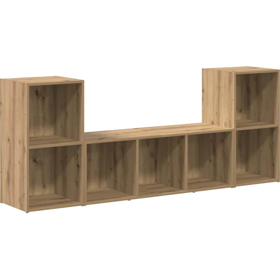 vidaXL Tv-meubelset 3 st 107 x 35 x 37 cm Bruin, foto 3