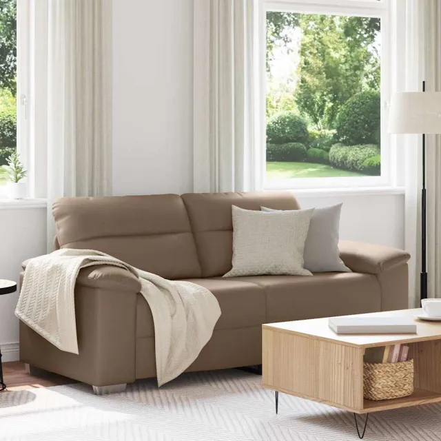 vidaXL 2-zitsbank Cappuccino 180x81x84 cm kunstleer Bruin