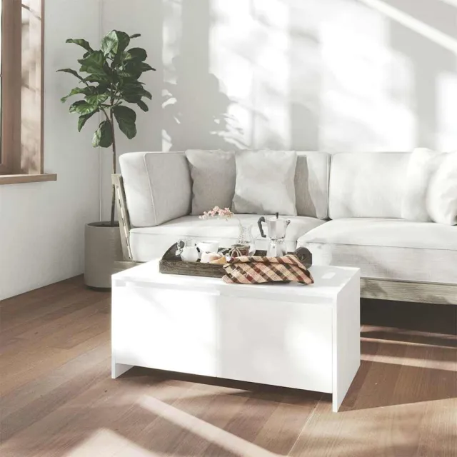 vidaXL Salontafel 90x50x41,5 cm bewerkt hout wit, foto 2