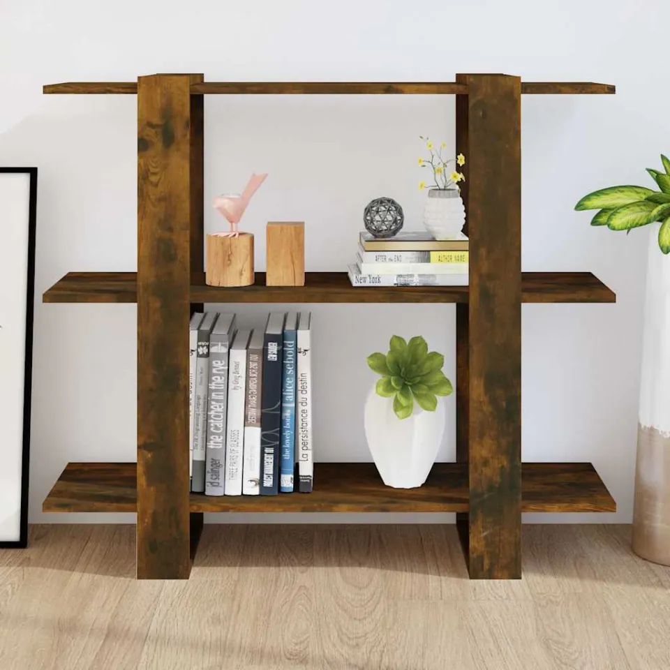 vidaXL Boekenkast/kamerscherm 100x30x87 cm gerookt eikenkleurig, foto 3