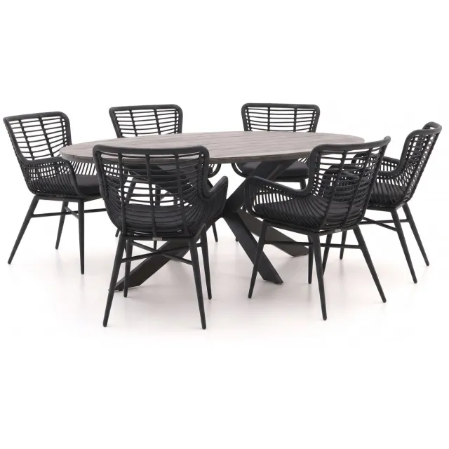 Intenso Furniture Intenso Asti/Fidenza ovaal 220cm dining tuinset 7-delig, foto 2