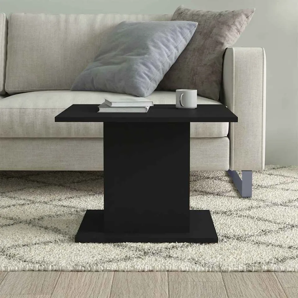 vidaXL Salontafel 55,5x55,5x40 cm bewerkt hout zwart, foto 4