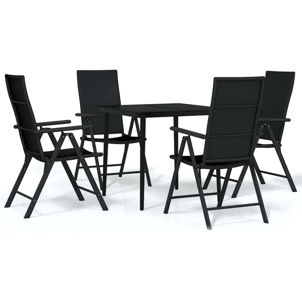 vidaXL 5-delige Tuinset zwart, foto 3