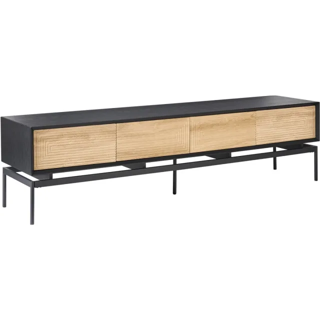 Beliani LANCELIN - TV-meubel - Lichtbruin/Zwart - MDF