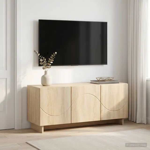 vidaXL tv-meubel 90 x 34,5 x 40 cm Sonoma Eiken Bewerkt hout, foto 2