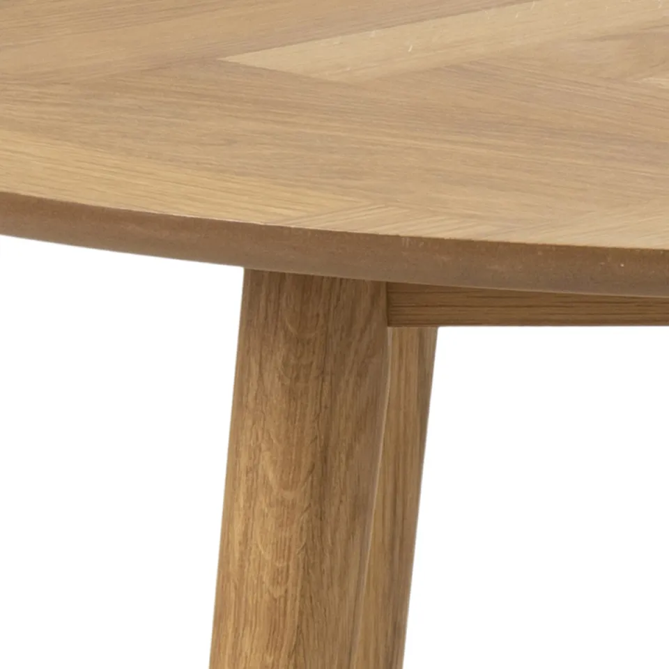 Lisomme Senn houten eettafel naturel visgraat - Ø 120 cm, foto 5