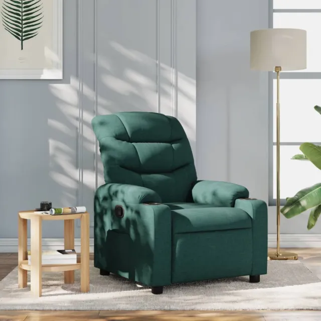 vidaXL Fauteuil verstelbaar stof donkergroen groen