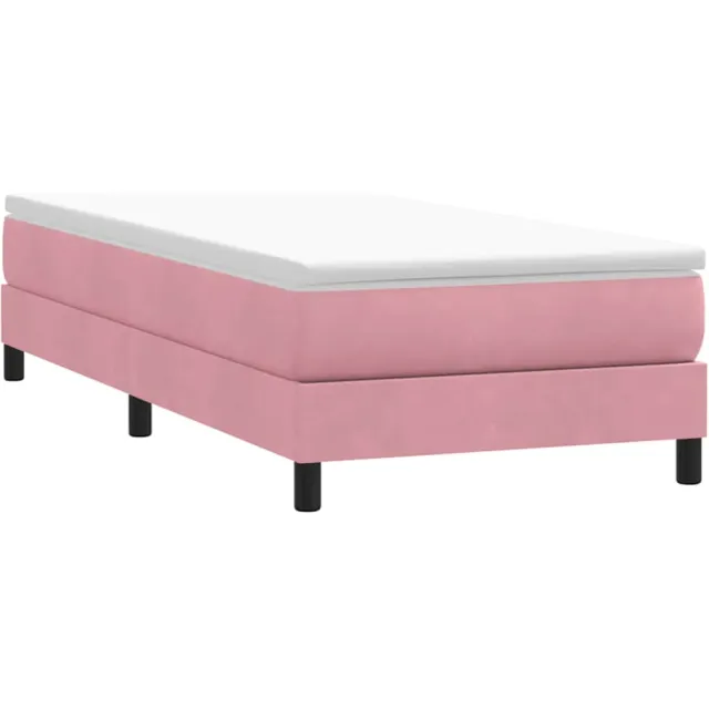 vidaXL Boxspring zonder matras fluweel roze 80x210 cm