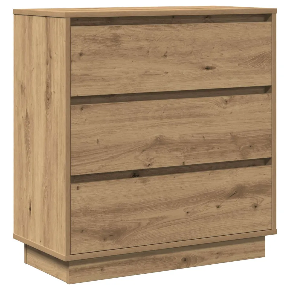 vidaXL Nachtkastje Artisan Eiken 71 x 34,5 x 75 cm Bewerkt hout, foto 3