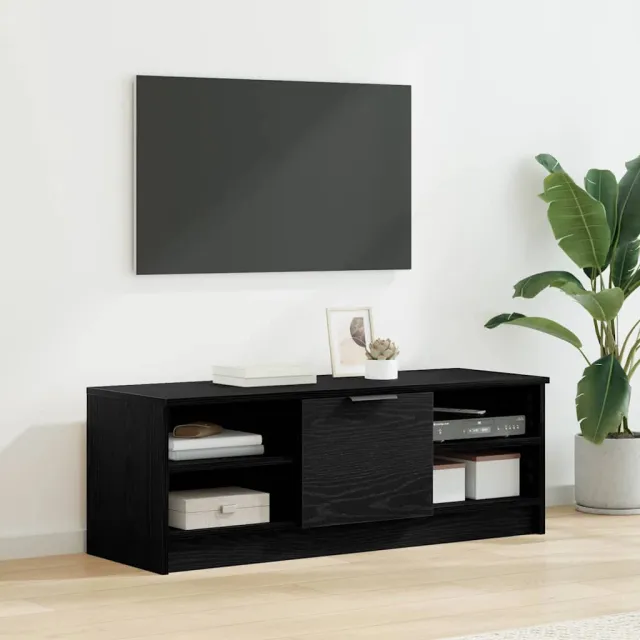 vidaXL TV-kast 102 x 35 x 36,5 cm Zwart Eiken Bewerkt hout, foto 2
