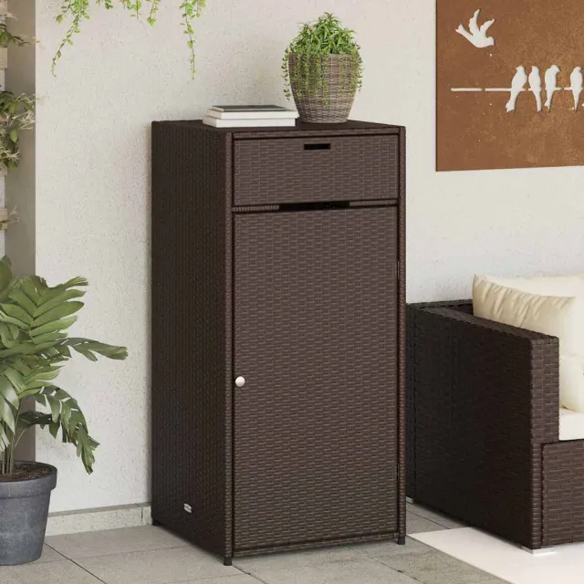 vidaXL Tuinkast 55x55x111 cm poly rattan bruin