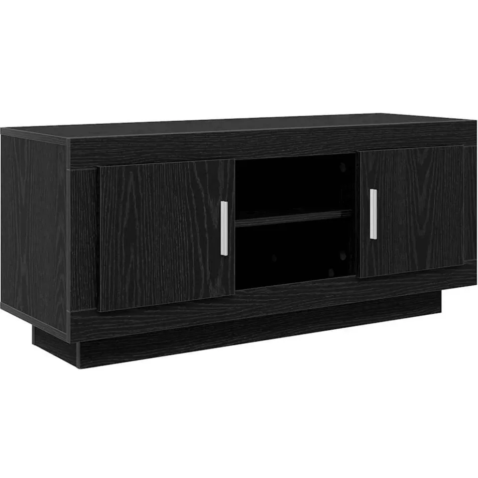 vidaXL TV-kast 102 x 35 x 45 cm Zwart Eiken Bewerkt hout, foto 3