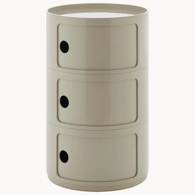 Kartell Design container Componibili, 3 modules, H 70 cm Taupe