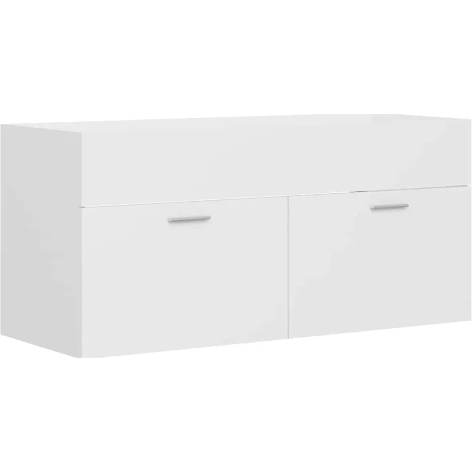 vidaXL Wastafelkast 100x38,5x46 cm bewerkt hout wit