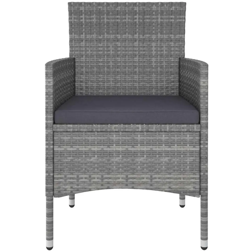 vidaXL 5-delige Loungeset poly rattan grijs, foto 4