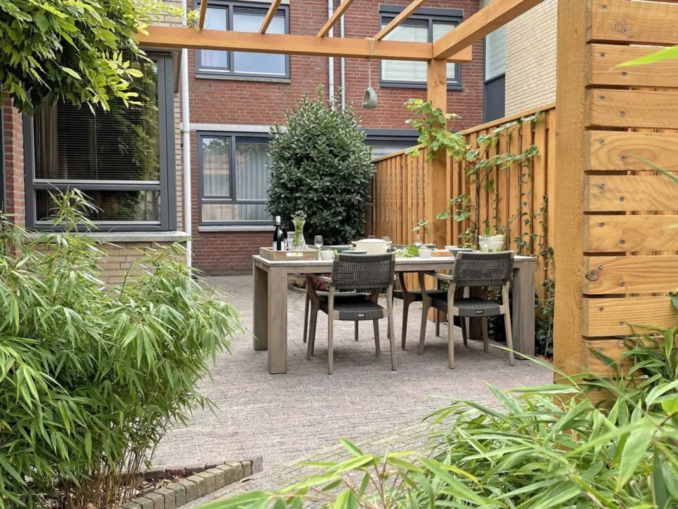 ROUGH Furniture ROUGH-X dining tuintafel 200x100x76cm bruin, foto 3